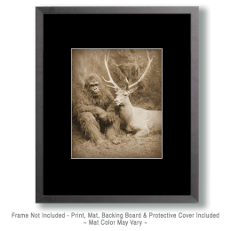 Bigfoot with Elk Art