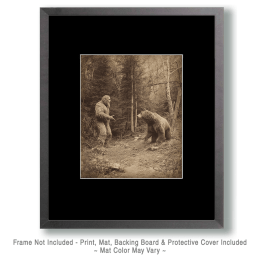 Bigfoot Discussing Things with a Bear Art