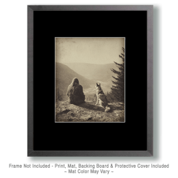 Bigfoot Hanging Out with a Wolf Art