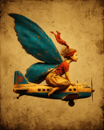 Fairy on Airplane