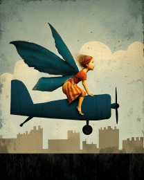 Fairy Gets a Ride on an Airplane