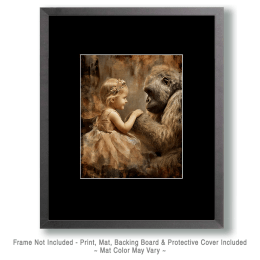 Baby Fairy with Baby Bigfoot Art
