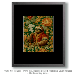 Bohemian Hippie Sloth Smoking Marijuana Art