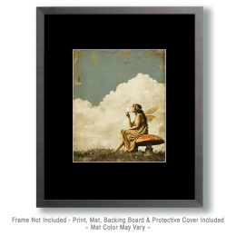 Hippie Fairy Smoking Marijuana Art