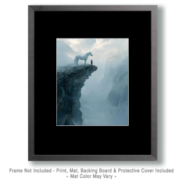 Druid with Unicorn Contemplating Art