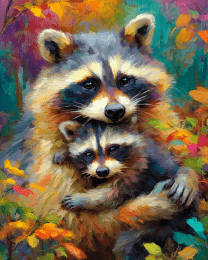 Mom & Baby Raccoon