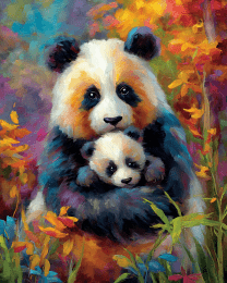 Mom & Baby Panda Bear