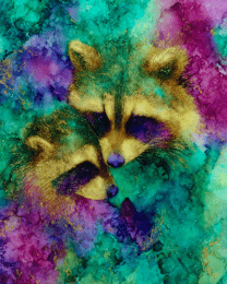 Gold Speck Loving Raccons