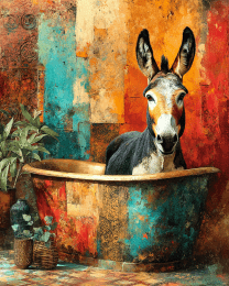 Walter the Donkey Animals in Bathtubs
