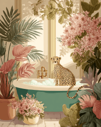 Terri the Cheetah Animals in Bathtubs
