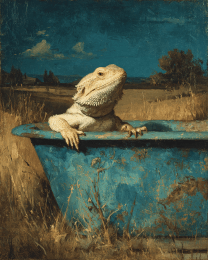 Eddie the Bearded Dragon Animals in Bathtubs