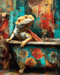 Monroe the Bearded Dragon Animals in Bathtubs