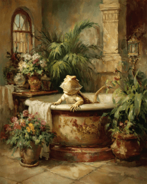 Ferdinand the Bearded Dragon Animals in Bathtubs