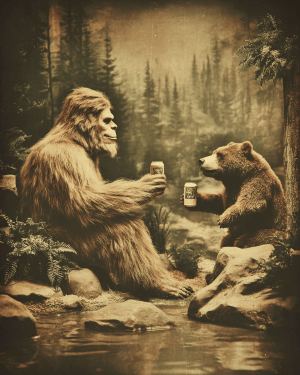 Bigfoot Toasts Bear