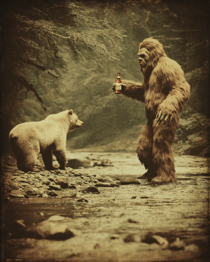 Bigfoot Bumps in to a Bear