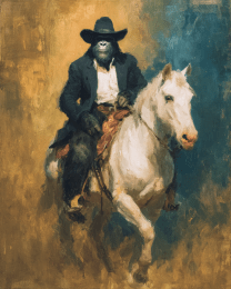 Bigfoot on His Trusty Steed