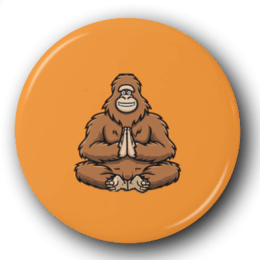 Yoga Bigfoot - One Inch Pinback Button