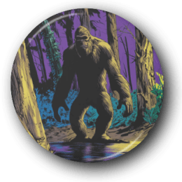 Swamp Bigfoot - One Inch Pinback Button