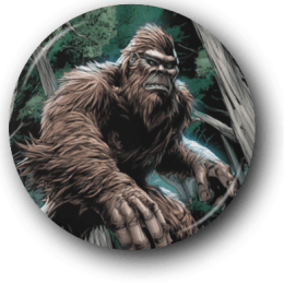 Reaching Out Bigfoot - One Inch Pinback Button