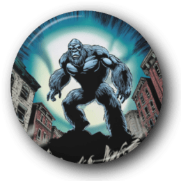 Bigfoot in the City - One Inch Pinback Button