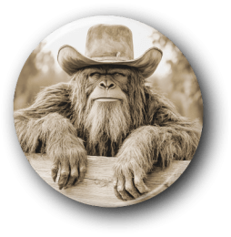 Bigfoot Hanging Out - One Inch Pinback Button