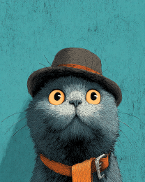 Charlie Cats in Hats Art
