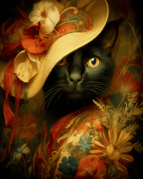 Willow Cats in Hats Art
