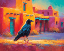 Impressionist Sonoran Desert Raven