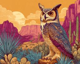 Sonoran Desert Great Horned Owl