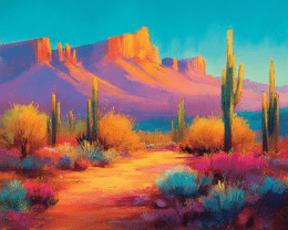 Impressionist Sonoran Desert Wash