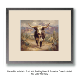Sonoran Desert Longhorn Art