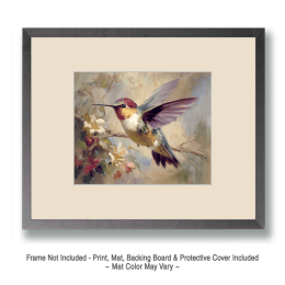 Hummingbird in Sonoran Desert Art