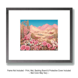 Sonoran Desert Pink Bloom Art