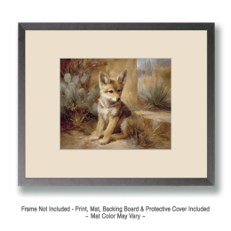 Sonoran Desert Coyote Pup Art