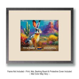 Impressionist Tucson Desert Jackrabbit Art