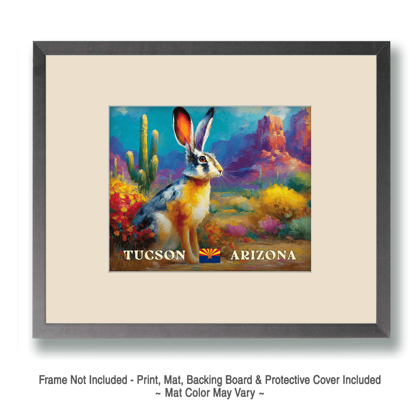 Impressionist Tucson Desert Jackrabbit Art
