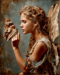Fairy Admiring a Butterfy