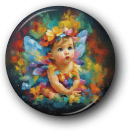 Baby Fairy - One Inch Pinback Button
