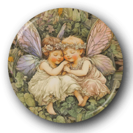 Flower Fairy Friends - One Inch Pinback Button