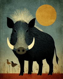 Standing Javaline Boar