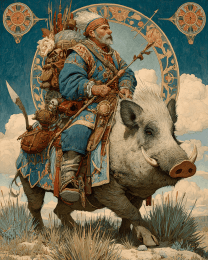 Warrior on Javaline Boar