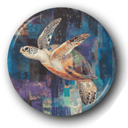 Sea Turtle - One Inch Pinback Button