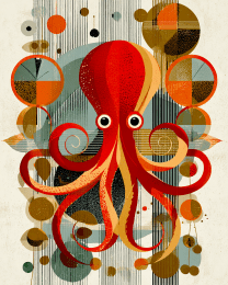 Mid-Century Modern Octopus