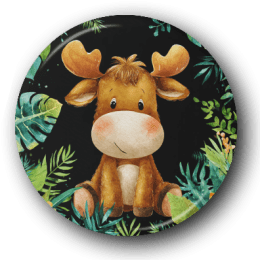 Baby Moose - One Inch Pinback Button