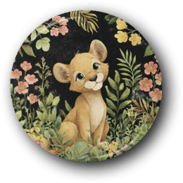 Baby Mountain Lion - One Inch Pinback Button