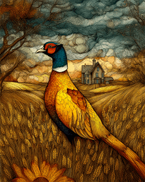 Ring-Necked Pheasant on the American Prairie