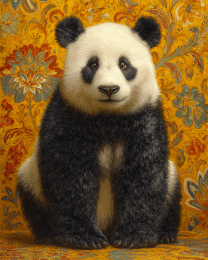 Nouveau Panda Bear Wallpaper Art