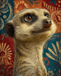 Nouveau Meerkat Wallpaper Art