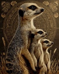 Stylized Meerkat Wallpaper Art
