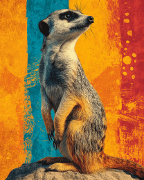 Pop-Art Meerkat Wallpaper Art